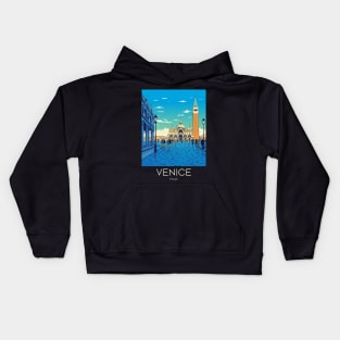 A Pop Art Travel Print of Venice - Italy Kids Hoodie